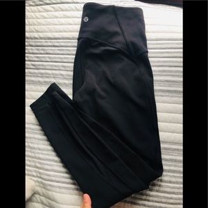 Black, invigorate, Lululemon leggings